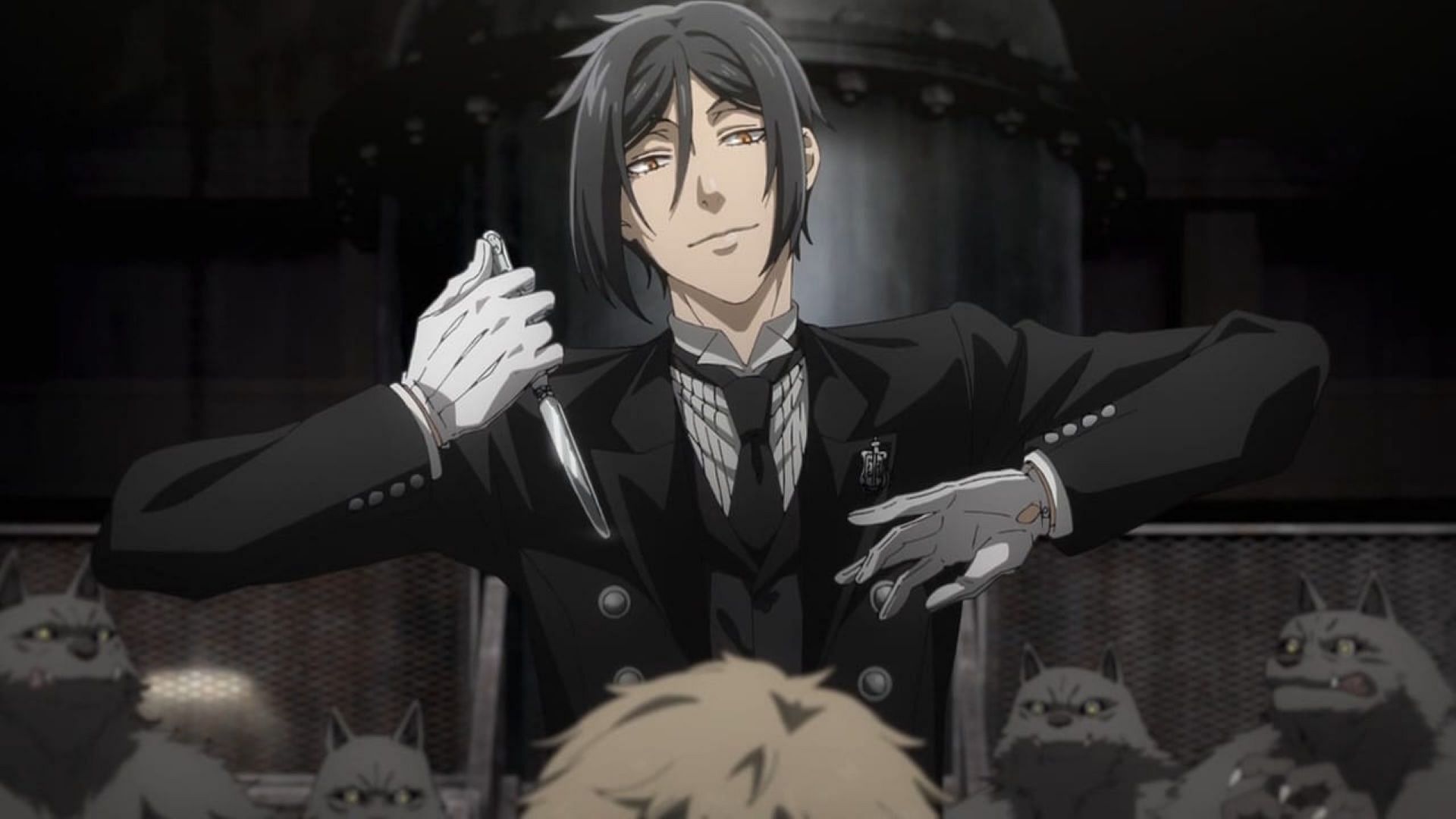 Sebastian unmasks a werewolf in the episode (Image via Cloverworks)